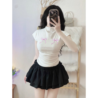 ÁO CROPTOP CỔ TRÒN DÂY RÚT