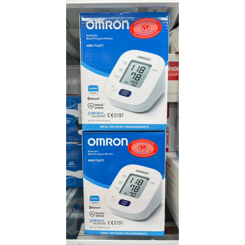 Máy đo huyết áp bắp tay Omron Hem - 7142T1 tặng kèm Adapter