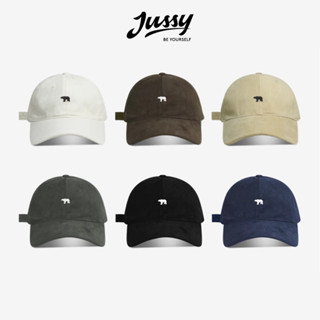 [Choice] Mũ lưỡi trai nam nữJussy Official thêu hình gấu bắc cực, nón lưỡi trai vải kaki form mềm cá tính