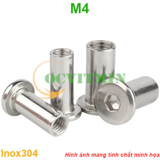 Ud4i# - đai ốc dù đầu lục giác m4 tán dù ecu dù inox 304