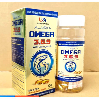 Dầu cá Alaska omega 369 Dùng cho người bị mắc bệnh tim mạch, cao huyết áp, xơ vữa động mạch 100 viên