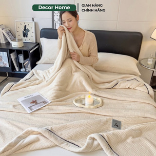 Chăn nỉ nhung tuyết sữa mềm mại tag A+, chăn nỉ nhung may viền nổi tone màu basic tinh tế kích thước 2m-2m3 Decor Home