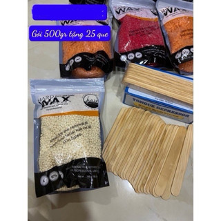 CHÍNH HÃNG GÓI 500gr SÁP WAX TẶNG KÈM 25 QUE
