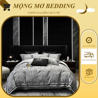 Bộ chăn ga mn autum luxury chất liệu sateen 100s siêu mịn, mềm mại như lụa, thấm hút tốt, và thoáng khí