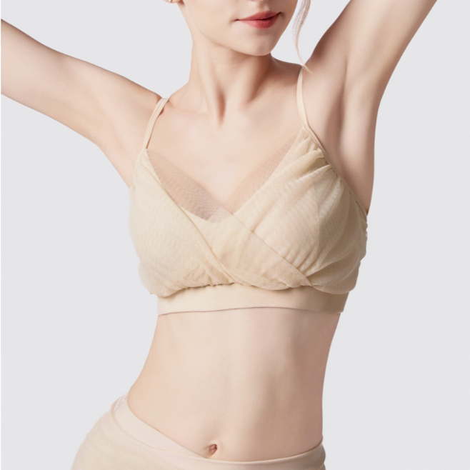 Stella (Beige) Pole Dance Outfit – Set Múa Cột Cao Cấp, Bodysuit Elegant, Ballet Barre Aerial | Spin