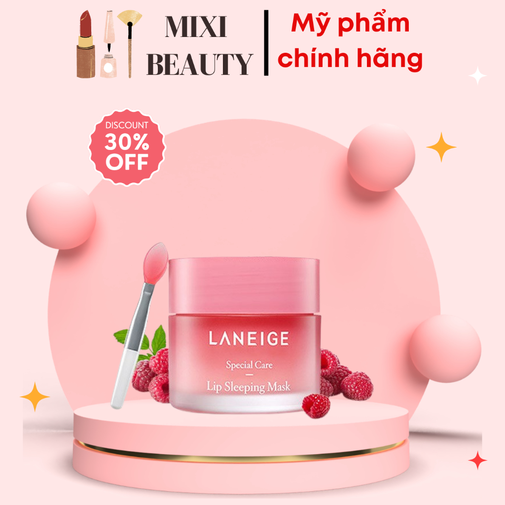 Mặt Nạ Ngủ Môi Laneige, Mặt Nạ Ngủ Môi Dưỡng Ẩm, Căng Bóng Mềm Mịn Hương Dâu Laneige Lip Sleeping Ma