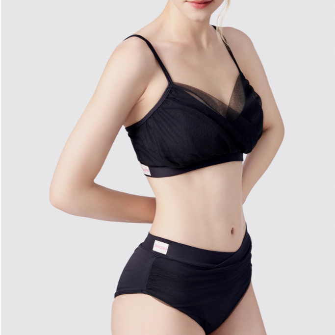 Stella (Đen) Pole Dance Outfit – Set Múa Cột Cao Cấp, Bodysuit Elegant, Ballet Barre Aerial | Spince