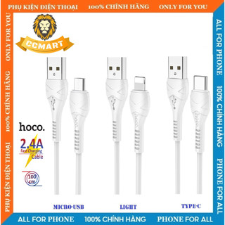 Cáp sạc nhanh và truyền dữ liệu Hoco X37 USB to Micro/i./Type-C sạc nhanh 2.4A/3A dài 1M
