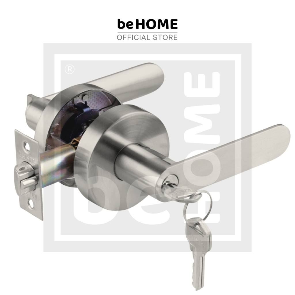 [KSAITE 8201] KHOÁ TRÒN GẠT INOX MẠ KSAITE - Ổ khoá Tròn Tay Gạt thay thế được khoá tay nắm tròn