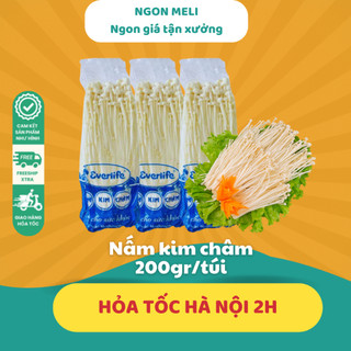 Nấm kim châm 200g thả lẩu,nướng đều ngon Ship hỏa Tốc Hà Nội 1h