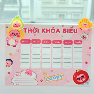 Combo 3 tờ thời khoá biểu cute