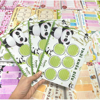 Combo 3 tờ thời khoá biểu cute