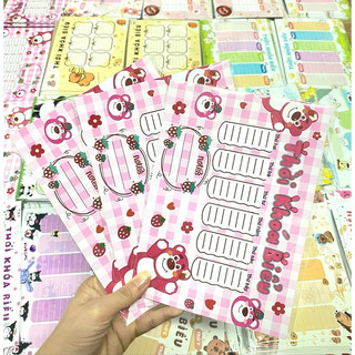 Combo 3 tờ thời khoá biểu cute