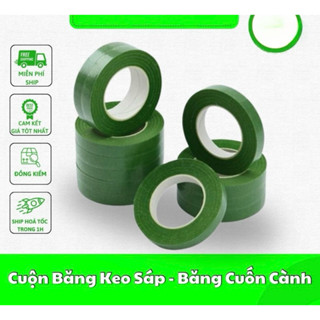 Combo 2 và 5 cuộn BĂNG DÍNH SÁP XANH /NÂU CUỐN CÀNH HOA GIẢ