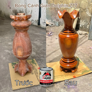 [Tặng cọ] Sơn Bóng Cánh Gián Dolphin - sơn giả gỗ đơn giản (800gr)