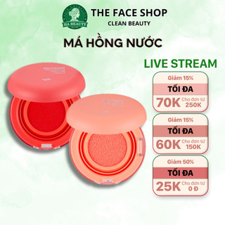 Má hồng dạng nước The Face Shop trang điểm dưỡng da Hàn Quốc Moisture Cushion Blush 8g siêu mịn nâng tông sáng tự nhiên