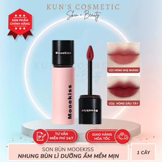 Son Môi Mooekiss Chất Nhung Bùn Lì Dưỡng Ẩm Mềm Mịn Lâu Trôi 1cây