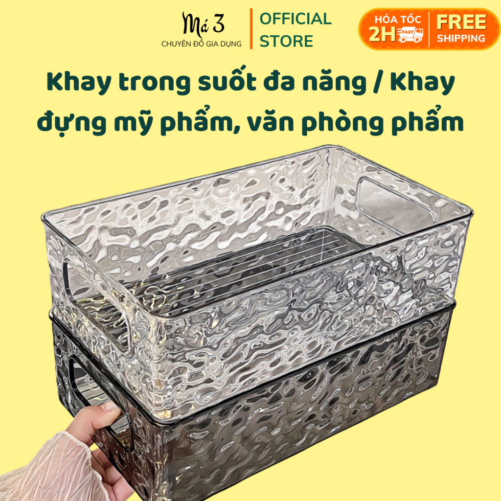 Khay nhựa đựng mỹ phẩm, hộp nhựa đựng mỹ phẩm, khay nhựa văn phòng phẩm, khay nhựa đa năng chữ nhật 