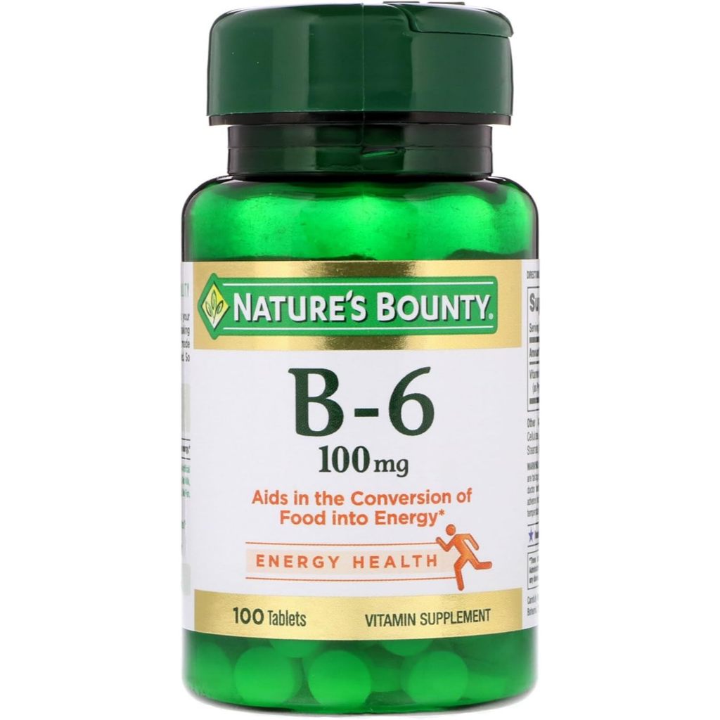 Viên Uống Bổ Sung Vitamin B6 Hỗ Trợ Chức Năng Thần Kinh Nature’s Bounty B-6 100mg 100 viên