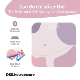 Cân điện tử sức khỏe, kết nối bluetooth, đo lượng mỡ, phân tích chỉ số cơ thể