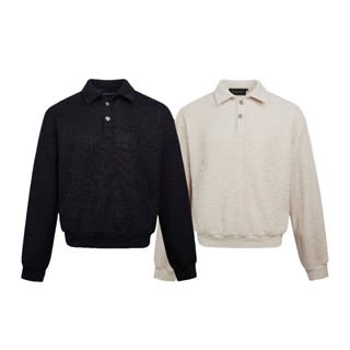 Áo len polo nam nữ sweater dài tay Made Extreme 241081 Deer6 màu đen, trắng kem