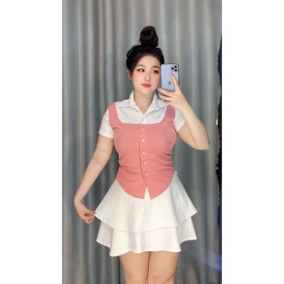 Áo thun giả sơ mi phối A09 nữ bigsize