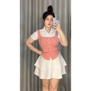 Áo thun giả sơ mi phối A09 nữ bigsize