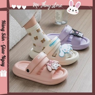 (Chọn lùi size) Dép sandal 2 quai, có quai hậu sticker nhân vật Sanrio cute dễ thương mẫu mới 2024