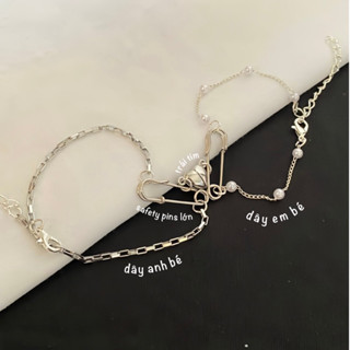 Vòng Tay Cặp Đôi Safety Pins Trái Tim Nam Châm - Vòng Tay Cặp Đôi An Toàn Dành Cho Hội Cuồng Người Yêu