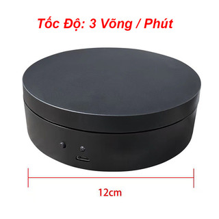  CÓ HÀNG  Bàn Xoay Size 12cm Chụp Ảnh Sản Phẩm Trưng Bày Xoay 360 Độ Đế Xoay Chụp Ảnh Và Quay Video 