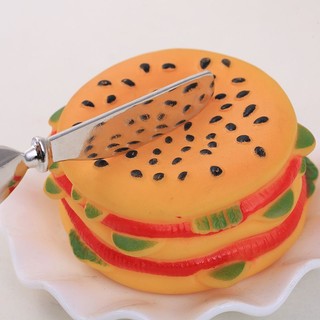 Đồ Chơi Bánh Hamburger Tròn Mè Đen Phát Âm Thanh Mới Bằng Nhựa PVC Vinyl Mềm Dẻo Giảm Stress, Huấn Luyện Chó Ngaupet