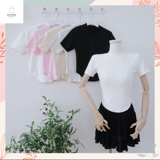 ✨[FREESHIP]✨ Áo baby tee Borip, thun trơn ôm body vạt bầu