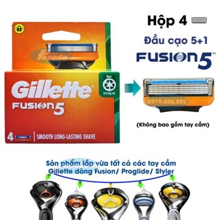 Hộp 4 lưỡi dao cạo râu Gillette Fusion5