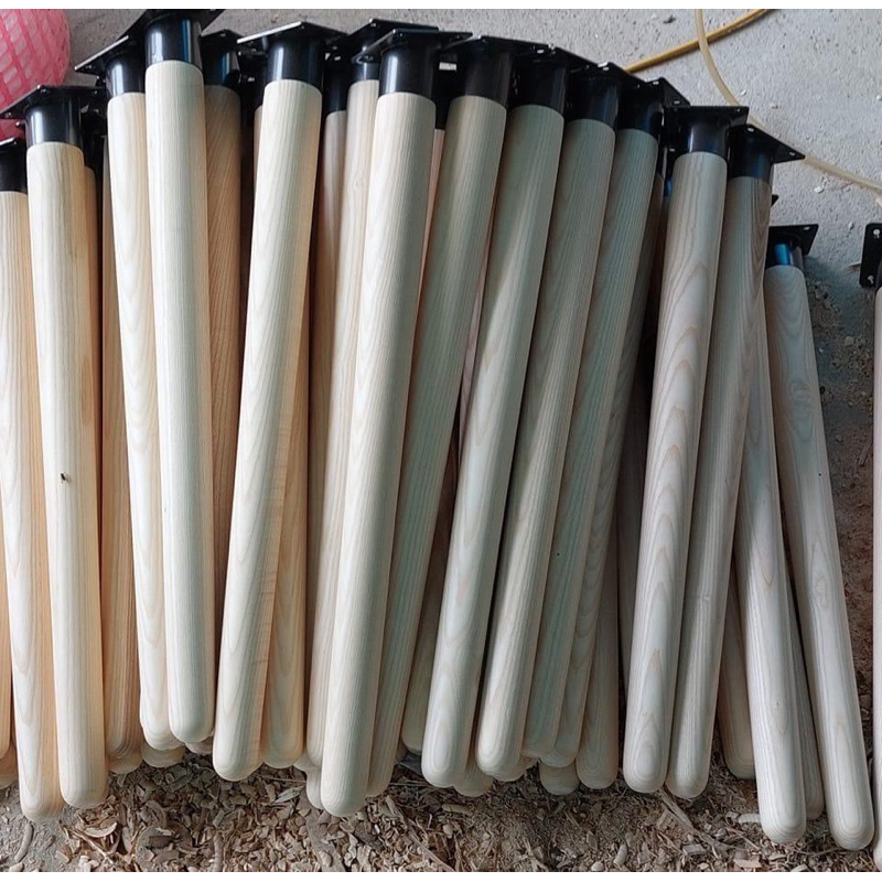 [XƯỞNG TIỆN] Chân bàn gỗ tần bì nhập khẩu tiện CNC kèm đế thép dạng ống lồng sơn tĩnh điện chịu lực cao. | BigBuy360 - bigbuy360.vn