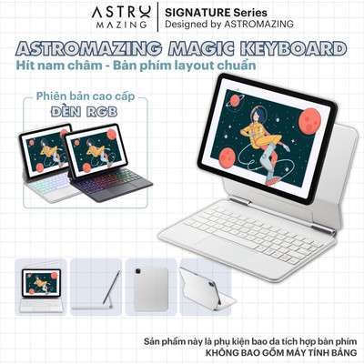 [Magnetic V2 Keyboard] Bao da bàn phím AstroMazing Pro Magic Keyboard dành cho 11 12.9 Air 4 5 10