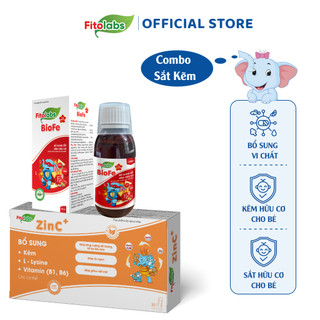 {COMBO} Sắt Kẽm Hữu Cơ Cho Bé Fitolabas BioFe Và Fitolabs ZinC + Giúp Bé Khoẻ Mạnh, Ăn Ngon, Phát Triển Toàn Diện