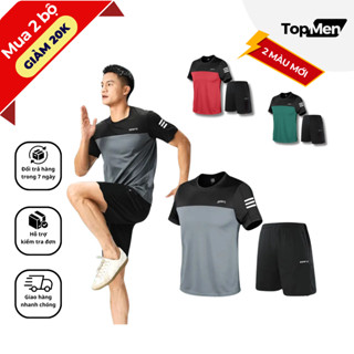 Set đồ thể thao nam Đồ tập GYM đá bóng chât liệu thun mát thoáng khí bigsize - TOPMEN