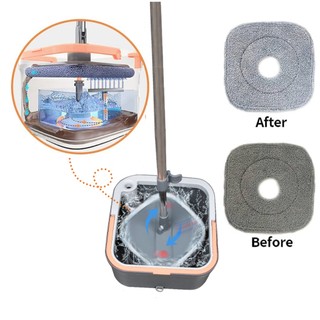 Bộ Cây Lau Nhà 360 Độ Tự Vắt 2 Ngăn Tách Riêng Nước Bẩn  - Kèm 2 Bông Lau - OZA009