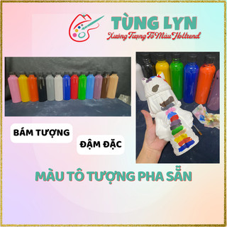 Màu tô tượng pha sẵn, 50/100/300ml gốc acrylic, vẽ tranh, tô tượng thạch cao, màu tô acrylic