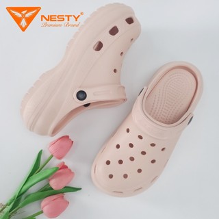 Dép sục nữ đế cao 7cm nesty kiểu dáng basic sục đế cao mềm chống trượt ne09 cao su