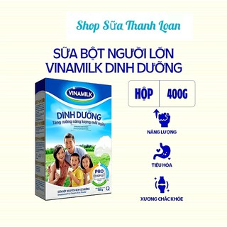 [HSD T12-2025] Sữa Bột Nguyên Kem Có Đường Vinamilk Dinh Dưỡng Hộp Giấy 400g.