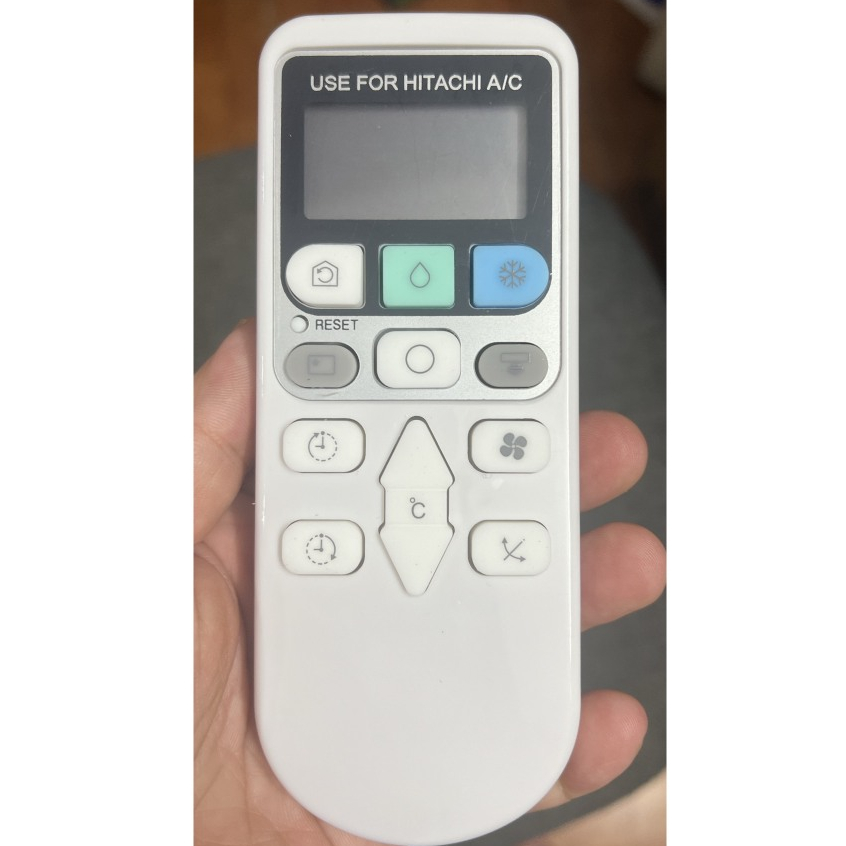 Điều Khiển Điều Hòa Hitachi Inverter Có Hai Nút Xanh - Remote từ xa cho Máy Lạnh Hitachi Đuôi Tròn