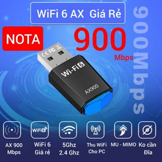 [Hỏa Tốc] Bộ thu WiFi 6 900 Mbps tốc độ cao giúp Nâng cấp 5G với USB WIFI Bluetooth 600Mbps cho PC và laptop lên 5Ghz