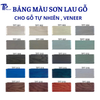 Sơn lau gỗ gốc nước - Bảng màu TPT 001 - TPT020 Wood Stain TPpaint