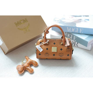 Túi trống mini M.C.M size 18cm chất da thật 3 màu fullbox