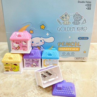 Đồ gọt chuốt bút chì 2 lỗ hoạt hình Gấu, Thỏ trong suốt cute - Labubu, Cinnamoroll