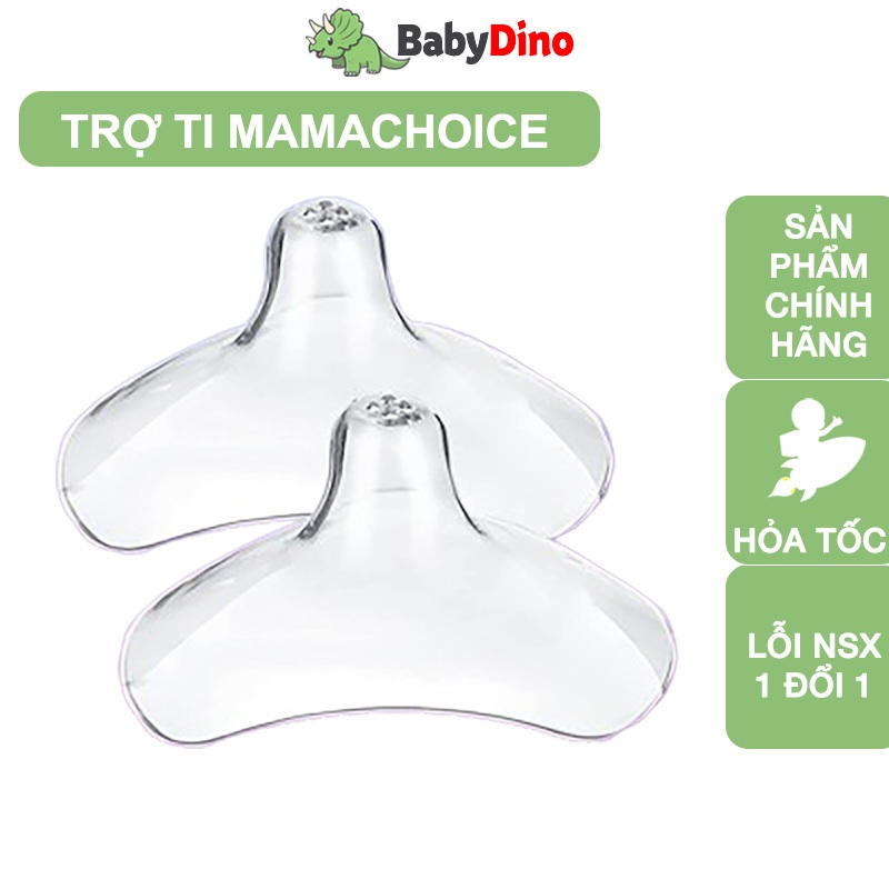Núm Trợ Ti Mama's Choice, Trợ Ty Silicone BabyDino Siêu Mềm Giúp Mẹ Cho Bé Bú Dễ Dàng