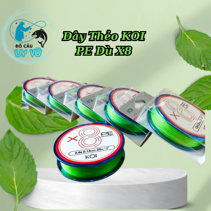 Dây Thẻo câu cá Koi X8 PE braided - Dây dù câu đài, câu lure
