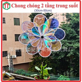 Chong chóng 2 tầng phản quang trong suốt 50/30 cm loại 1