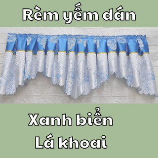 Rèm yếm dán Gấm mới , Trang trí phía trên cửa sổ Cửa chính hoặc che nắng ô thoáng #manremtoanthom